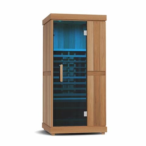 Finnmark FD-1 Full-Spectrum Infrared Sauna 1-Person Home Infrared Sauna, 38”W x 38”D x 78”H