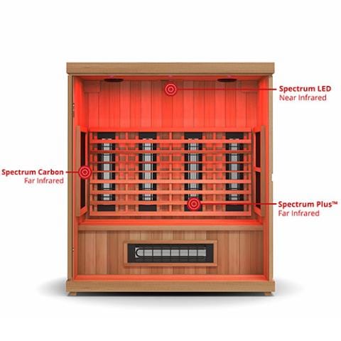 Finnmark FD-3 Full Spectrum Infrared Sauna   4-Person Home Infrared Sauna, 72"W x 46"D x 78"H