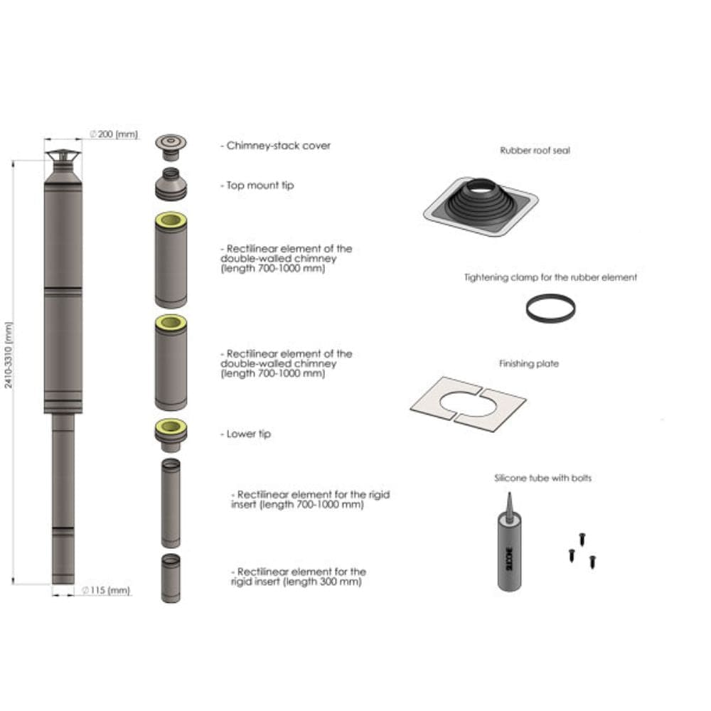 Chimney out the Top Rubber Closure specifications