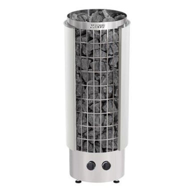 The Harvia Cilindro electric sauna heater contains a massive amount of stones