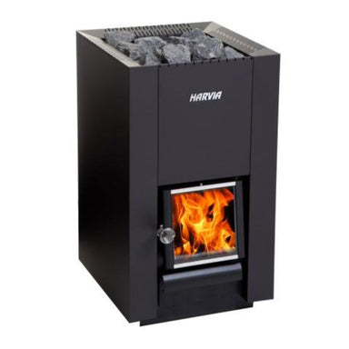 The Linear 16 wood-burning sauna stove is source of glowing heat for smaller saunas