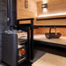 The Harvia 26 Pro wood sauna stove catches the eye