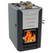 Perfect for cottage settings the Harvia PRO 20 ES wood-burning sauna stove has a 20-liter water tank on the front of the heater