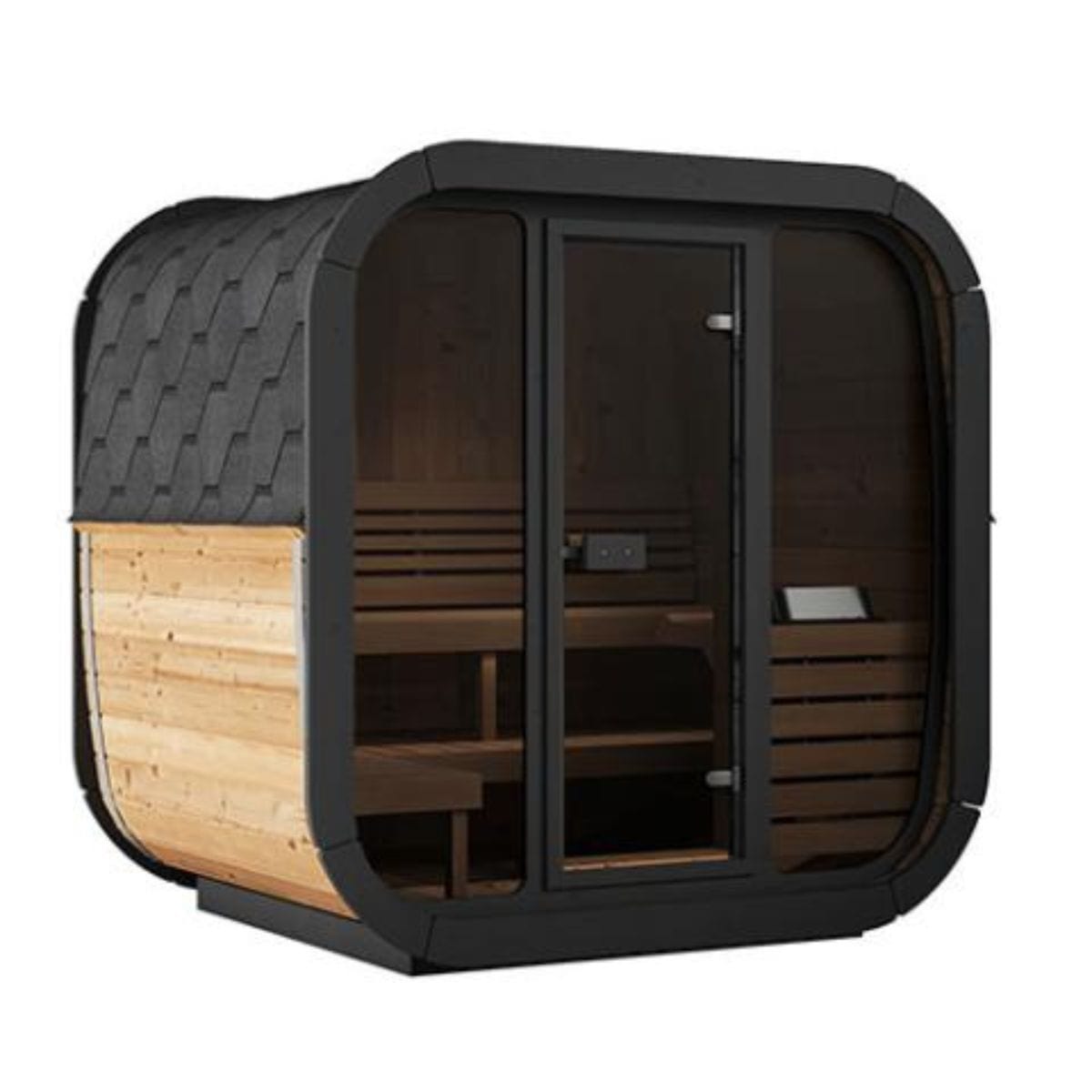 Premium quality materials are evident everywhere on Cube-Series Saunas