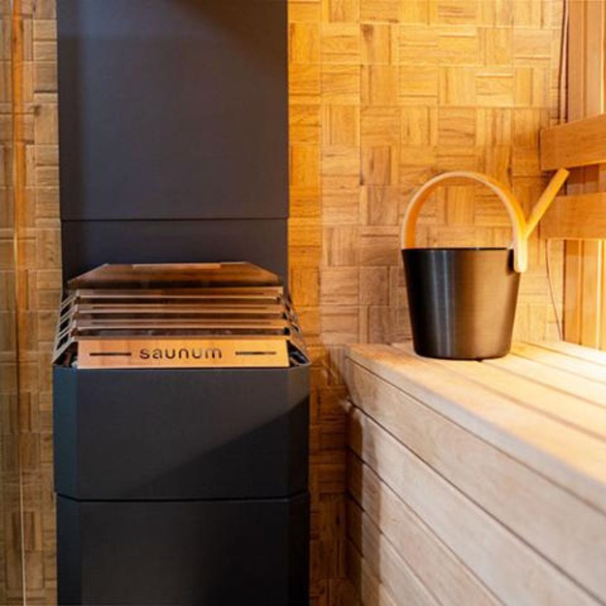 This revolutionary sauna heater includes an ingenious climate equalizing system that more evenly balances the temperature and oxygen levels throughout your sauna for softer, more breathable air