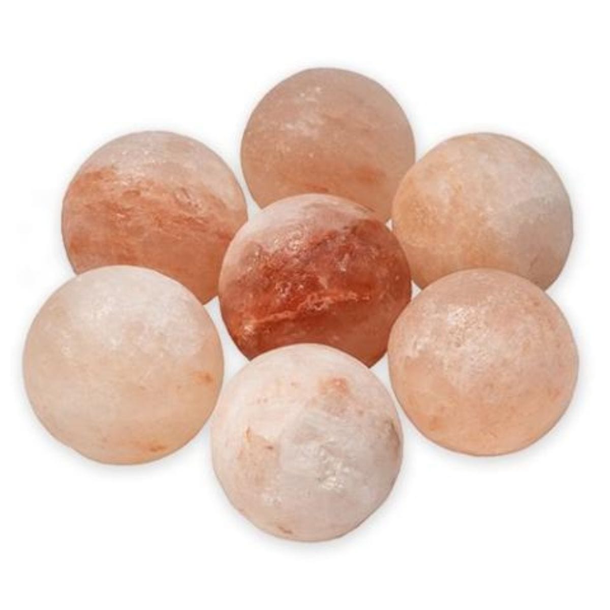 Add the ultimate functional accessory into your Saunum heater with the Saunum Himalayan Salt Orb Set. With 7 Pink Himalayan salt orbs, experience the benefits of this therapeutic mineral within your sauna environment