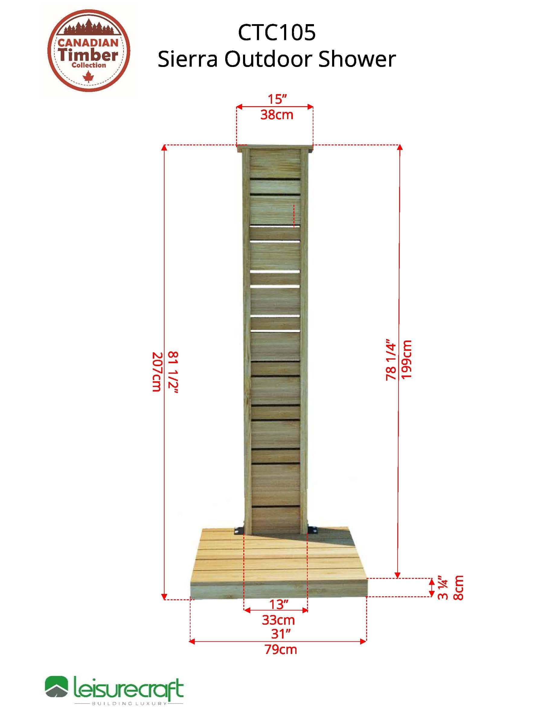 Dundalk LeisureCraft Sierra Outdoor Shower