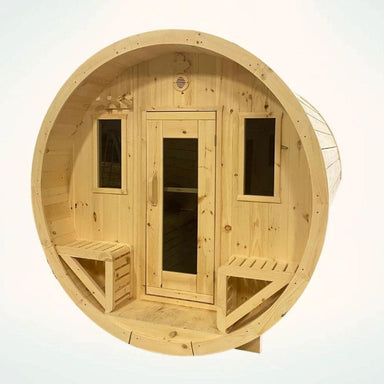Relax and rejuvenate in a True North Barrel Outdoor Sauna made from top-quality Red Cedar.
