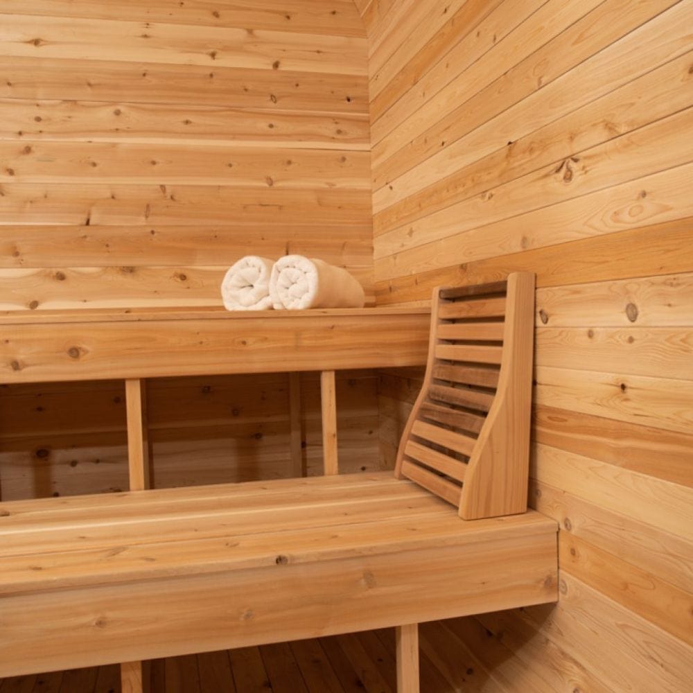 Dundalk LeisureCraft Canadian Timber Luna Outdoor Square Sauna