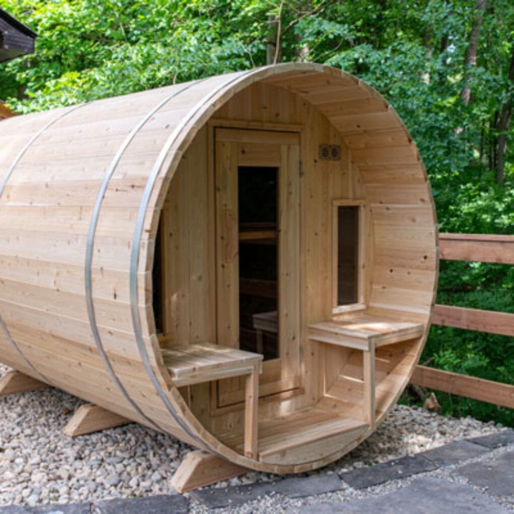 Dundalk LeisureCraft Canadian Timber Tranquility Outdoor Barrel Sauna