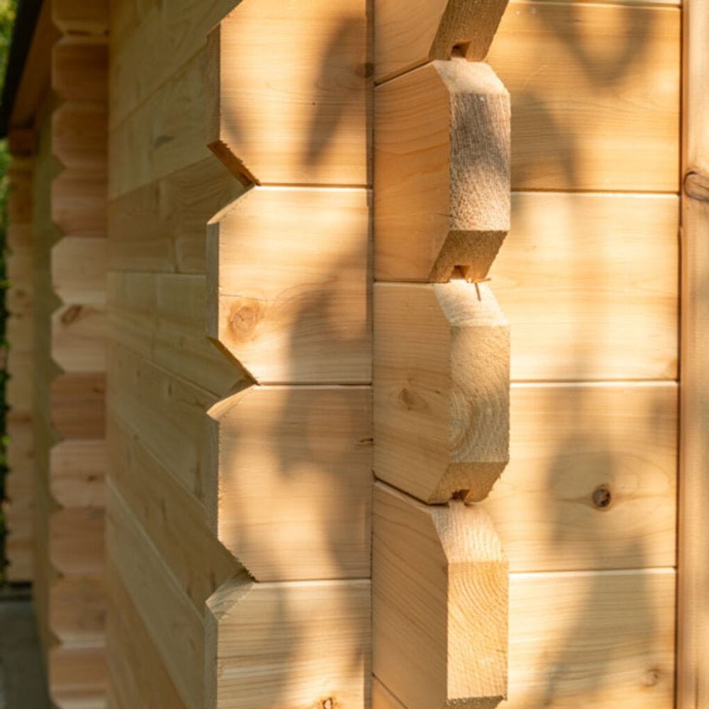 Dundalk LeisureCraft Canadian Timber Georgian Cabin Outdoor Sauna with Changeroom