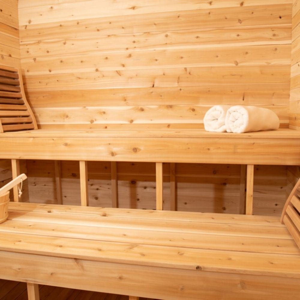 Dundalk LeisureCraft Canadian Timber Luna Outdoor Square Sauna