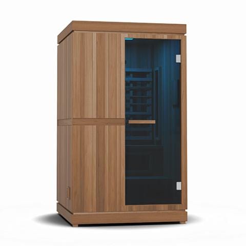 Finnmark FD-4 Trinity Infrared & Steam Sauna Combo 2-Person Home Sauna with Infrared & Traditional Heater 48"W x 48"D x 78"H