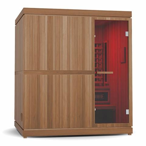 Finnmark FD-5 Trinity XL Infrared & Steam Sauna Combo  4-Person Home Sauna with Infrared & Traditional Heater 75"W x 64"D x 83"H