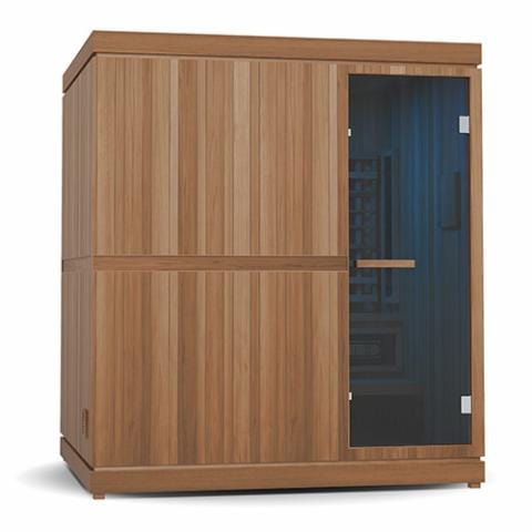 Finnmark FD-5 Trinity XL Infrared & Steam Sauna Combo  4-Person Home Sauna with Infrared & Traditional Heater 75"W x 64"D x 83"H