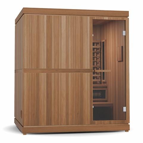 Finnmark FD-5 Trinity XL Infrared & Steam Sauna Combo  4-Person Home Sauna with Infrared & Traditional Heater 75"W x 64"D x 83"H