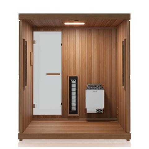 Finnmark FD-5 Trinity XL Infrared & Steam Sauna Combo  4-Person Home Sauna with Infrared & Traditional Heater 75"W x 64"D x 83"H